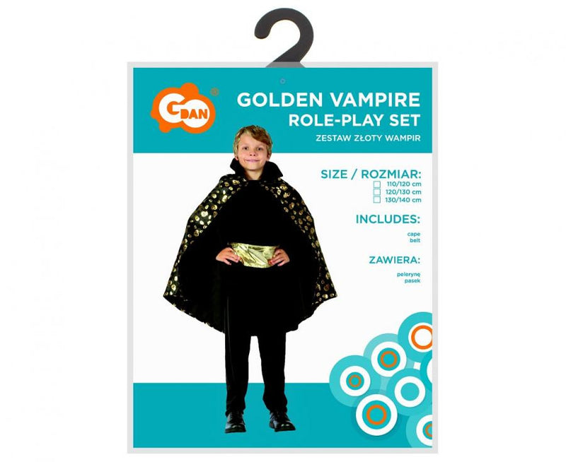 Vámpír Golden jelmez 130/140 cm, J-MLG684909