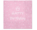 Happy Birthday Rózsaszín Light Pink szalvéta 20 db-os 33x33 cm, J-MLG815702