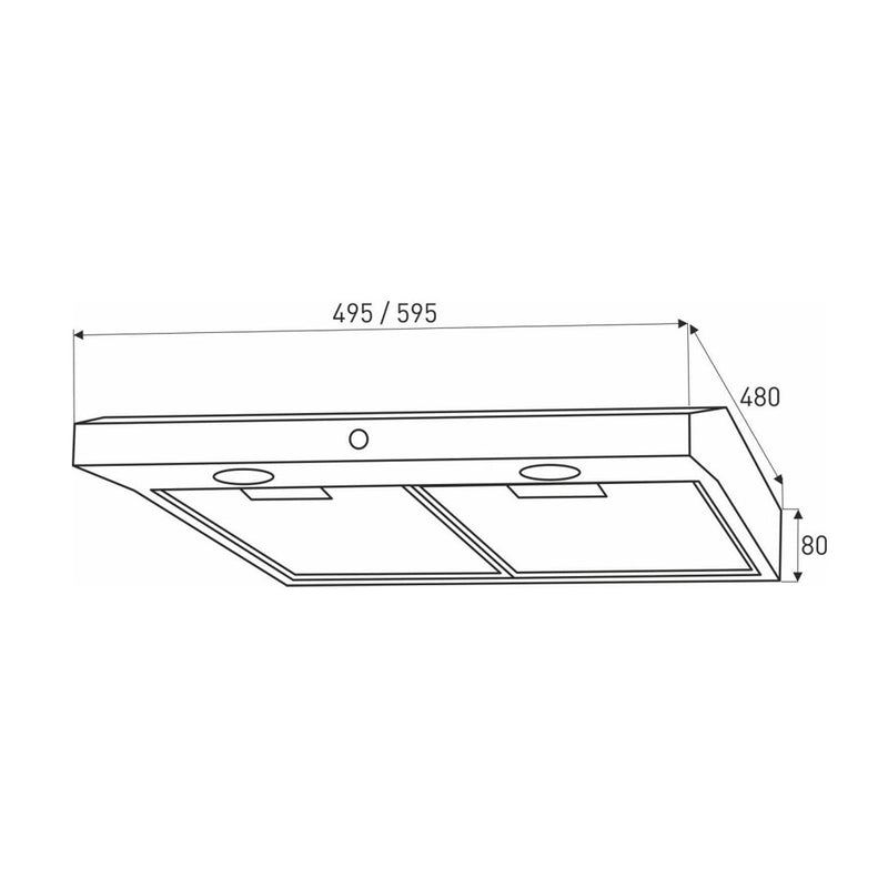 MODO 60 Black Beépíthető konyhai páraelszívó 60 cm széles 80W