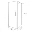 MONICA90 Monica szögletes nyílóajtós zuhanykabin, 90x90x190 cm