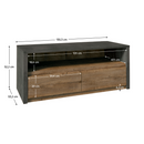 RTV asztal 130, tölgy lefkas/smooth szürke, MONTANA