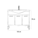 Nerva 105 cm-es bútorhoz alsószekrény mosdóval fehér