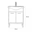 Nerva 65 cm-es bútorhoz alsószekrény mosdóval fehér