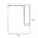 Nerva 75 cm-es tükrös felsőszekrény, Sonoma tölgy