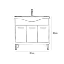 Nerva 85 cm-es bútorhoz alsószekrény mosdóval fehér