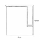 Nerva 85 cm-es tükrös felsőszekrény, Rauna szil