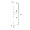 Nerva 60 magas szekrény 4 ajtóval, 2 fiókkal, rauna szil