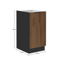 Alsó szekrény, okapi dió/fekete, MENZO 40 D 1F BB