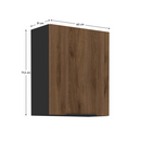 Felső szekrény, okapi dió/fekete, MENZO 60 G-72 1F