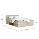 Ágykeret, 140x200, sonoma tölgyfa, MICHIGAN NEW