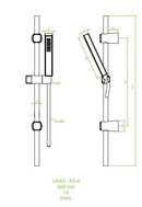 LAVEO POLA fali egyfunkciós zuhanyszett, arany