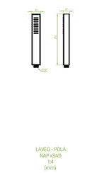 LAVEO POLA egyfunkciós kézi zuhany, arany