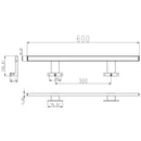 Fürdőszobai tükörvilágító LED lámpa - 230 V - 9 W - hidegfehér - 60 cm