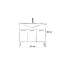 Nerva 105 komplett fürdőszobabútor fehér