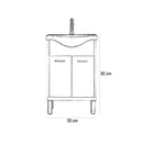 Nerva 55 komplett fürdőszobabútor, Sonoma tölgy