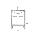 Nerva 65 komplett fürdőszobabútor fehér