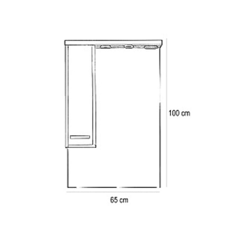 Nerva 65 komplett fürdőszobabútor, Rauna szil