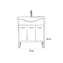 Nerva 75 komplett fürdőszobabútor, Sonoma tölgy