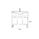 Nerva 85 komplett fürdőszobabútor, Sonoma tölgy