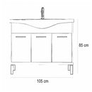 Nerva Prime 105 komplett fürdőszobabútor, Sonoma tölgy
