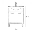 Nerva Prime 65 komplett fürdőszobabútor, Sonoma tölgy