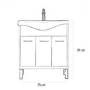 Nerva Prime 75 komplett fürdőszobabútor, Rauna szil