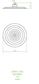 LAVEO LEIA zuhany (Ø240 mm), ABS, króm