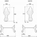 NOGIEMPMOS Egyedülálló fürdőkádainkhoz lábak, antik bronz színben