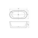 NORA szabadon álló akril kád 157 cm