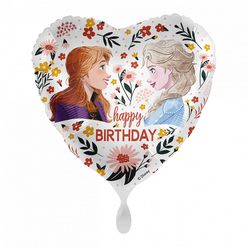 Disney Jégvarázs Floral Happy Birthday fólia lufi 43 cm, J-NPR163403