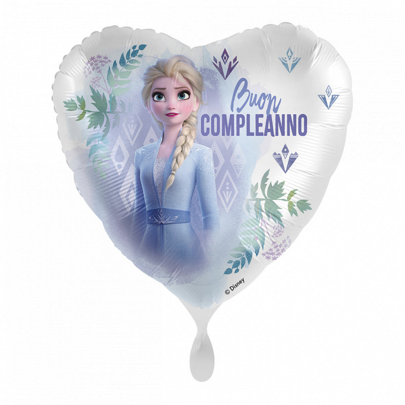 Disney Jégvarázs Elsa Buon Compleanno fólia lufi 43 cm, J-NPR169634