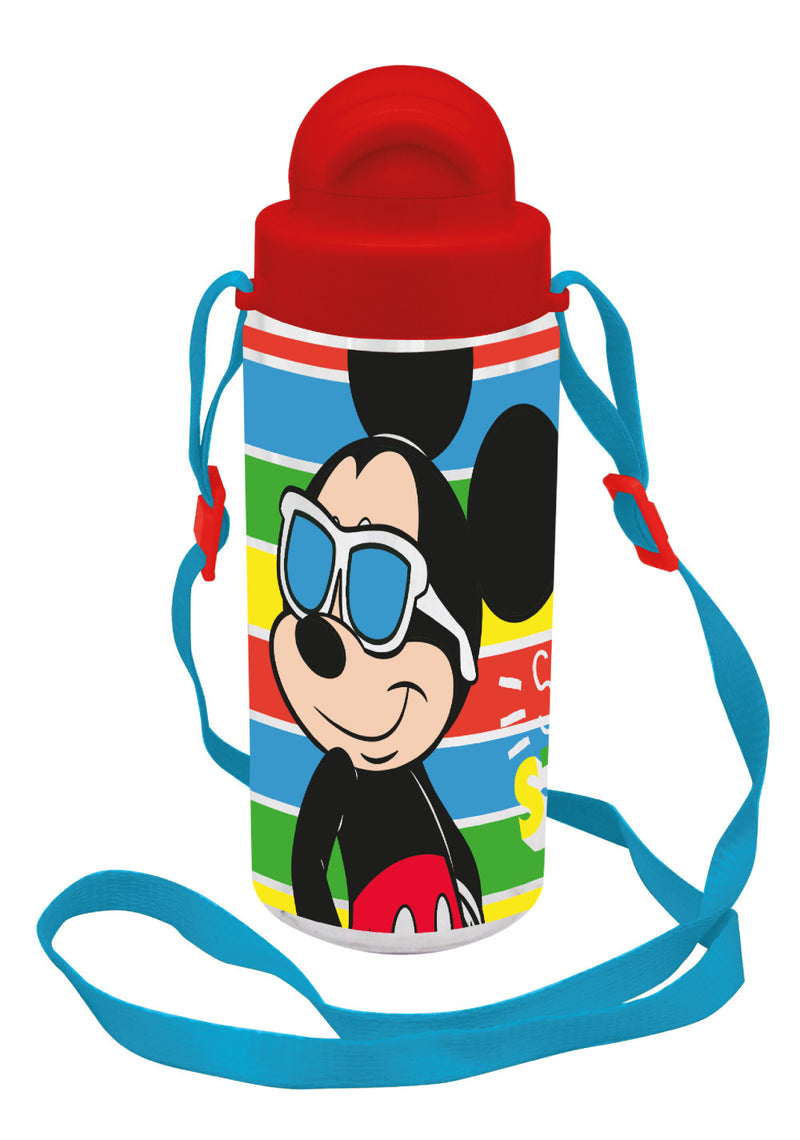 Disney Mickey Sun műanyag kulacs akasztóval 500 ml, J-NVT840357A
