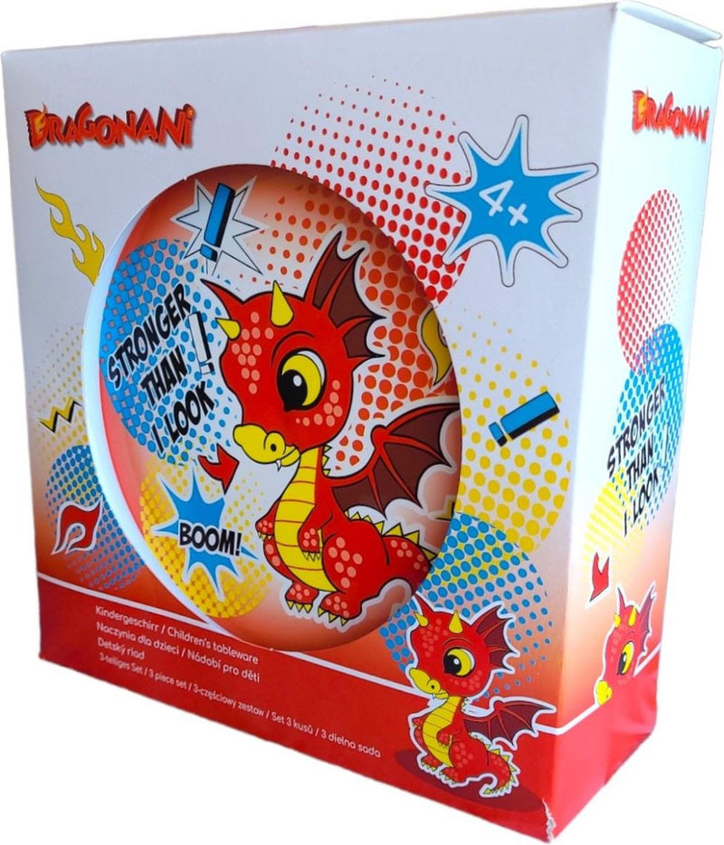 Dragon, Sárkány BOOM étkészlet, micro műanyag szett Dobozban, J-NVT840609