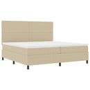 vidaXL Box Spring Ágy Matraccal Világos Zöld Szürke 200x200 cm Kordbársony