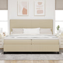 vidaXL Box Spring Ágy Matraccal Világos Zöld Szürke 200x200 cm Kordbársony
