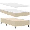 vidaXL Box Spring Ágy Matrac Középszürke Egyszemélyes Kordbársony Anyag