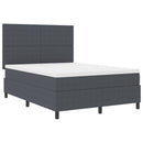 vidaXL Box Spring ágy matraccal sötétszürke 140x200 cm kordbársony szövet