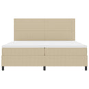 vidaXL Box Spring Ágy Matraccal Világos Zöld Szürke 200x200 cm Kordbársony