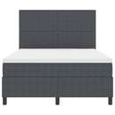 vidaXL Box Spring ágy matraccal sötétszürke 140x200 cm kordbársony szövet