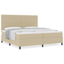 vidaXL Box Spring Ágy Matraccal Világos Zöld Szürke 200x200 cm Kordbársony