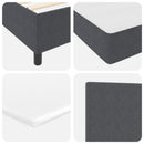 vidaXL Box Spring ágy matraccal sötétszürke 140x200 cm kordbársony szövet