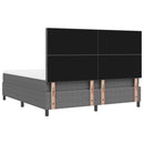 vidaXL Box Spring Ágy Matrac Szürke Super King Kordbársony Szövet