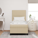 vidaXL Box Spring Ágy Matrac Középszürke Egyszemélyes Kordbársony Anyag
