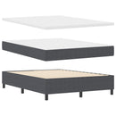 vidaXL Box Spring ágy matraccal sötétszürke 140x200 cm kordbársony szövet