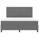 vidaXL Box Spring Ágy Matrac Szürke Super King Kordbársony Szövet