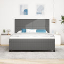 vidaXL Box Spring Ágy Matrac Szürke Super King Kordbársony Szövet