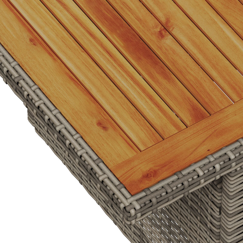 vidaXL Kerti Kanapé Szett 9 Részes Taupe Rattan 4 Részes Kültéri Kanapé