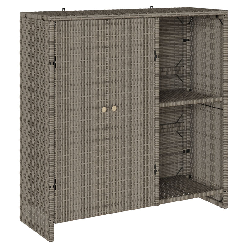 vidaXL Tárolószekrény Szürke 100x36x102 cm Rattan