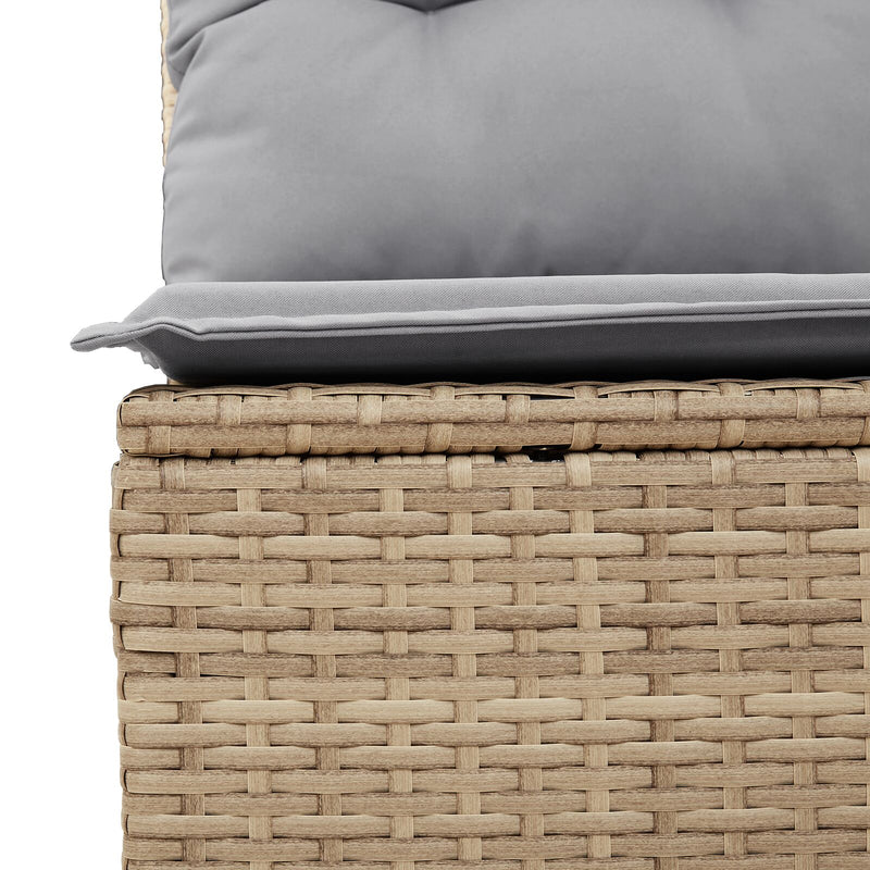 vidaXL 8 Darabos Kert Sofa Szett Párnákkal Bézs Poli Rattan