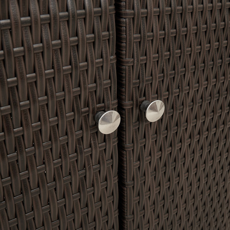 vidaXL Tárolószekrény Barna 100x36x102 cm Rattan